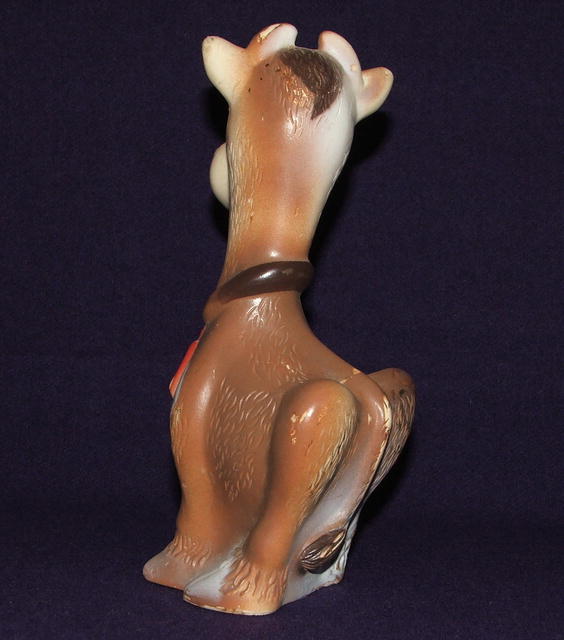 Vintage Rubber Squeaky Cow Toy