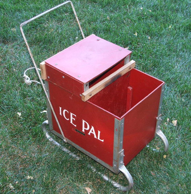 Vintage Ice Pal Ice Fishing Sled / Primitive Piece