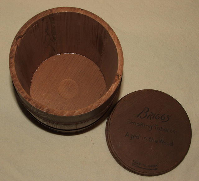 Vintage / Antique Briggs Smoking Tobacco Wood Humidor Keg