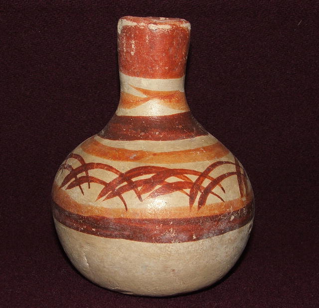 Small Antique Primitive Mexican Pottery Water Jar