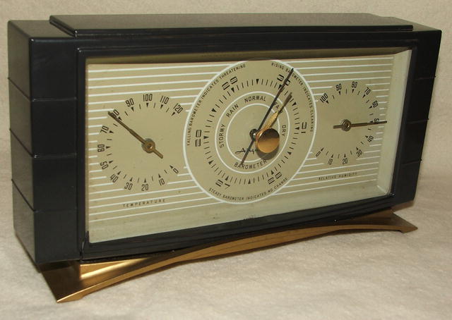 Vintage Art Deco Airguide Barometer Weather Station
