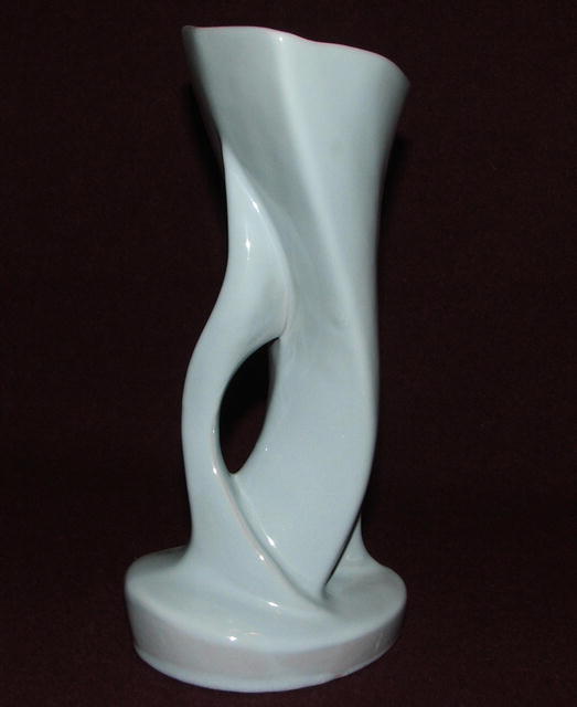 Vintage Frankoma Blue Modernistic Vase # 95