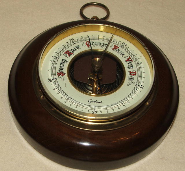Vintage / Antique German Round Gischard Barometer
