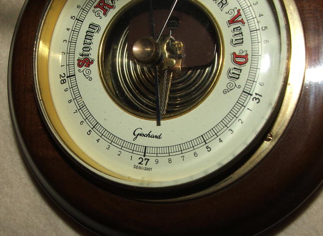 Vintage / Antique German Round Gischard Barometer