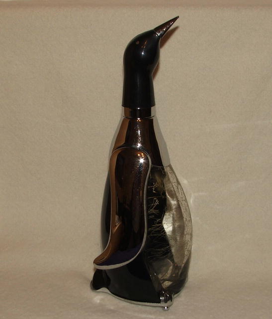 Mid-Century Fifties Chrome & Glass Penguin Decanter