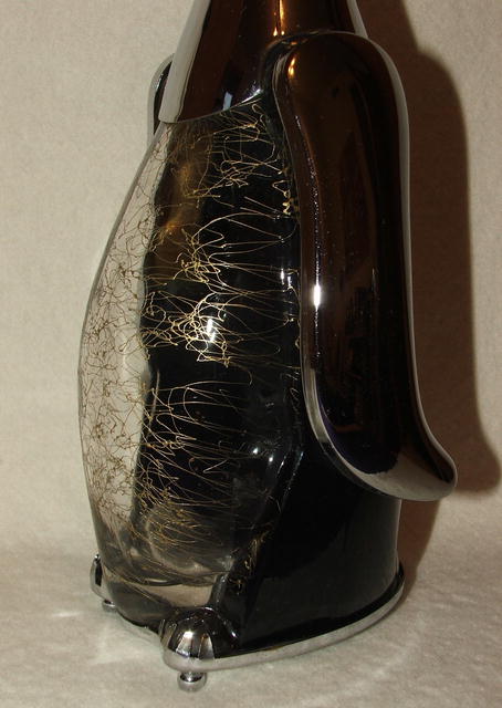 Mid-Century Fifties Chrome & Glass Penguin Decanter