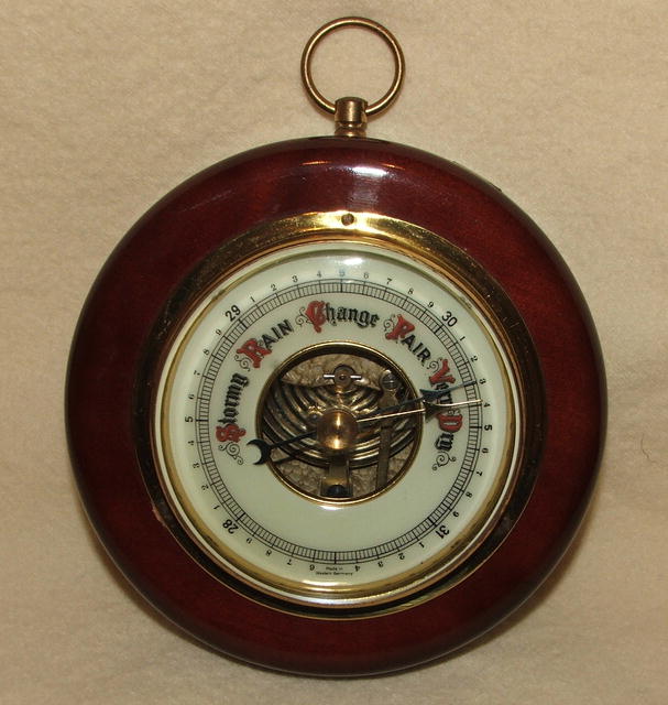 Vintage / Antique Round German Barometer