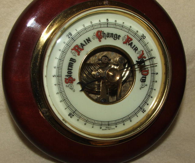 Vintage / Antique Round German Barometer