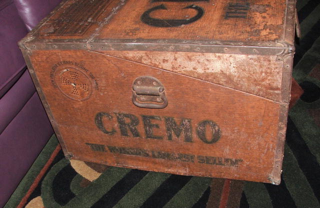 Large Antique Cremo Cigar Humidor Shipping Case