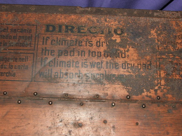 Large Antique Cremo Cigar Humidor Shipping Case