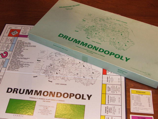Vintage 1986 Drummond Island Drummondopoly Game