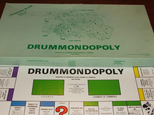 Vintage 1986 Drummond Island Drummondopoly Game