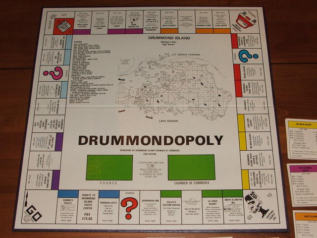 Vintage 1986 Drummond Island Drummondopoly Game