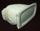 Vintage / Antique White Glazed Pottery Sleigh Planter