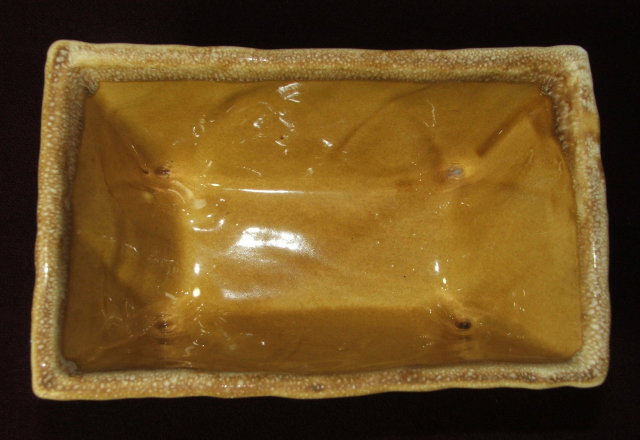 Mid-Century Gold Drip Glaze Footed Planter - CP 1446
