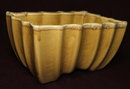 Mid-Century Gold Drip Glaze Scalloped Planter - CP USA