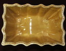 Mid-Century Gold Drip Glaze Scalloped Planter - CP USA