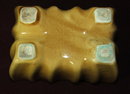 Mid-Century Gold Drip Glaze Scalloped Planter - CP USA
