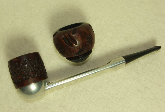 Vintage Falcon Pipe With 2 Briar Bowls