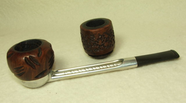 Vintage Falcon Pipe With 2 Briar Bowls