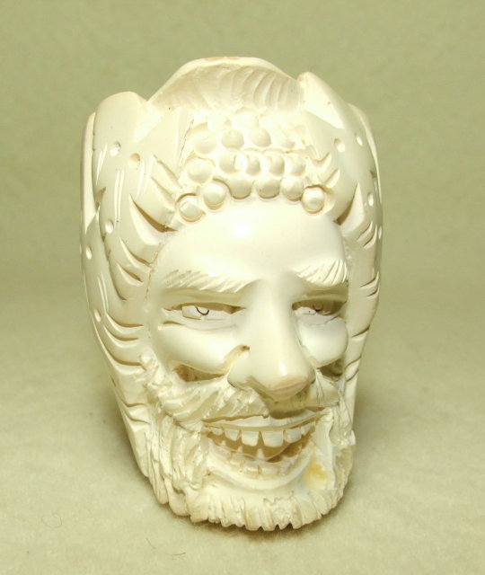 Vintage Meerschaum Pipe, Amber Stem, Case