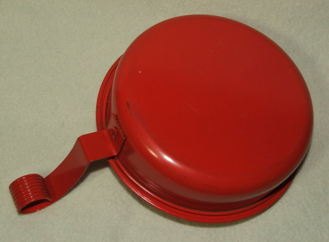 Vintage Orange Tole Painted Metal Silent Butler