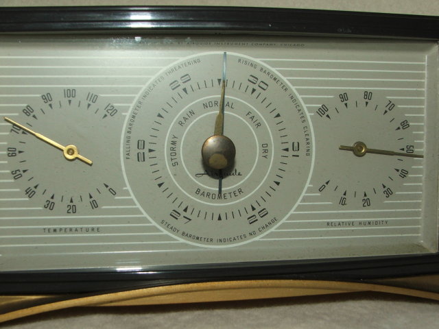 Vintage Art Deco Airguide Barometer Weather Station