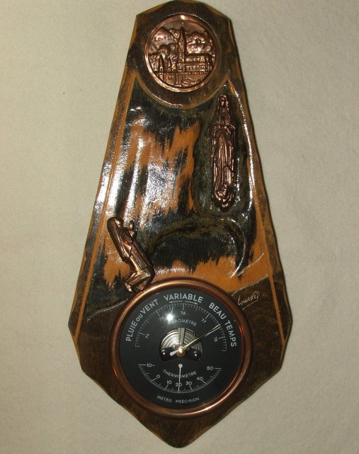 Vintage / Antique French Lourdes Wall Barometer