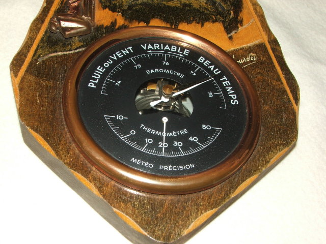 Vintage / Antique French Lourdes Wall Barometer