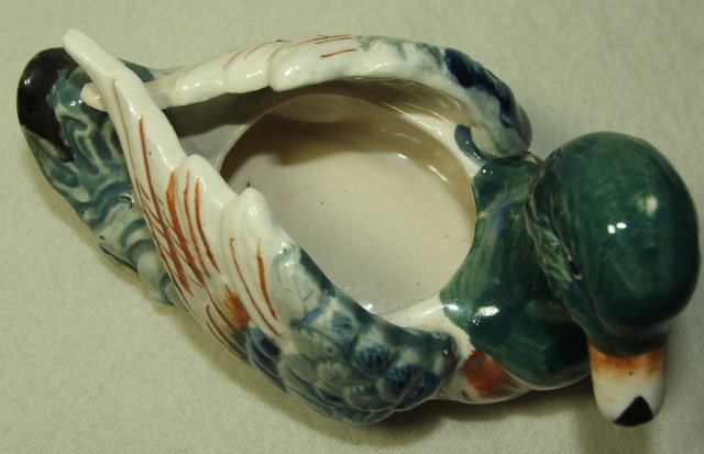 Hand Painted Occupied Japan Wild Duck Planter