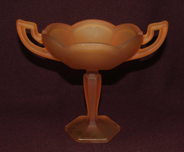 Westmoreland Amber Satin Glass Compote