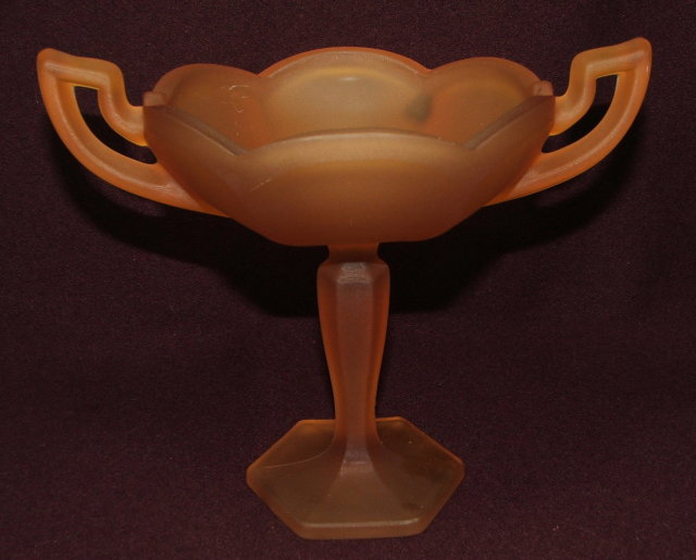 Westmoreland Amber Satin Glass Compote