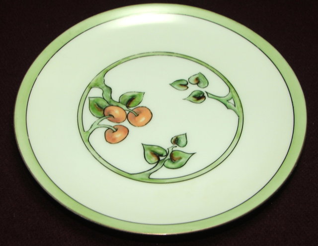 Art Deco Hutschenreuther Cherries Plate, Selb, Bavaria