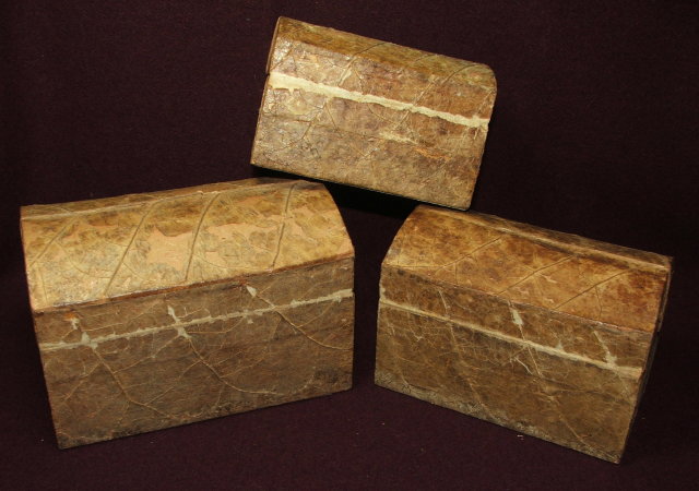 Set of Three Antique Nesting Hump-Backed Boxes