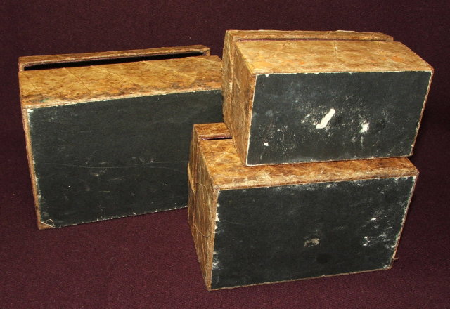 Set of Three Antique Nesting Hump-Backed Boxes