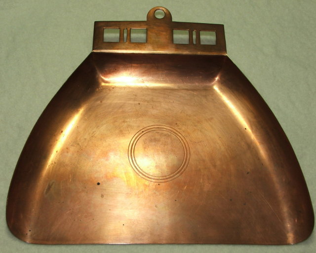Antique Copper Art Deco Crumb Trays