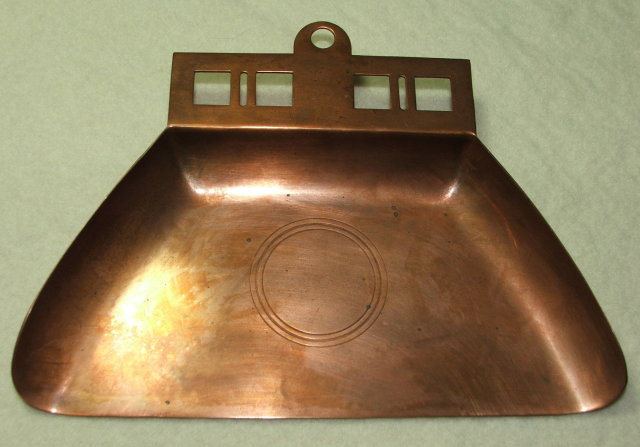 Antique Copper Art Deco Crumb Trays