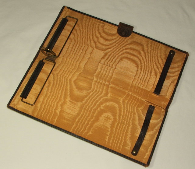 Antique Leather & Silk Travel Case for Ties