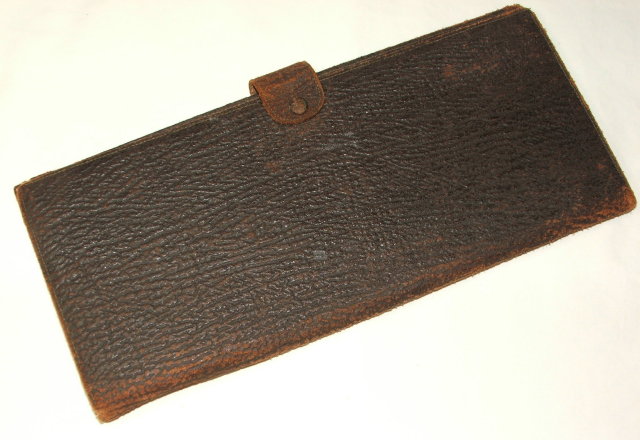 Antique Leather & Silk Travel Case for Ties