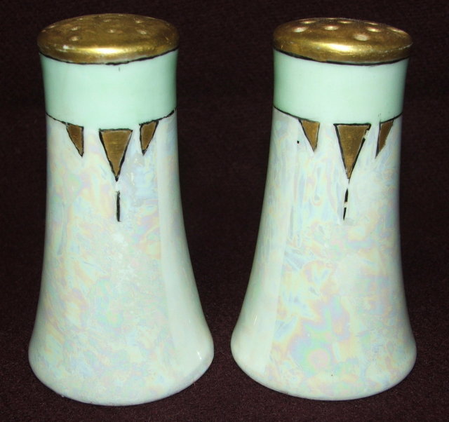 2 Sets 1920's Art Deco Salt & Pepper Shakers