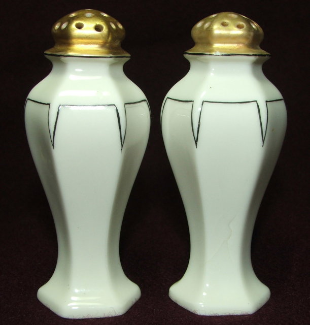 2 Sets 1920's Art Deco Salt & Pepper Shakers