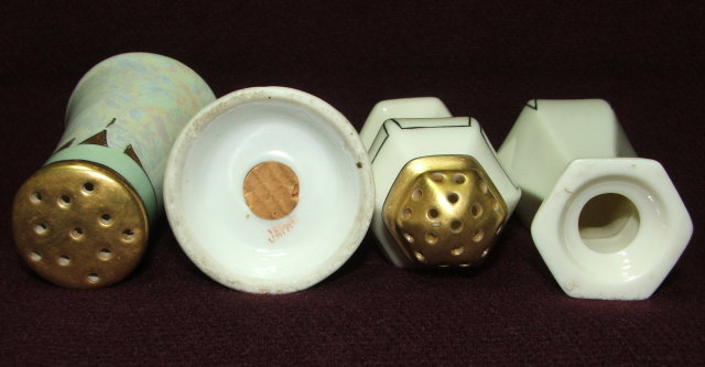 2 Sets 1920's Art Deco Salt & Pepper Shakers