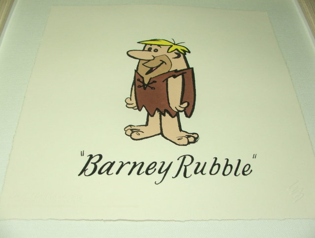 Limited Edition Hanna Barbera Barney Rubble Etching