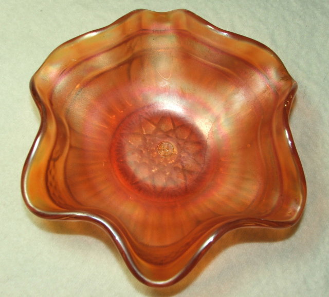 Antique Northwood Marigold Carnival Glass Dish