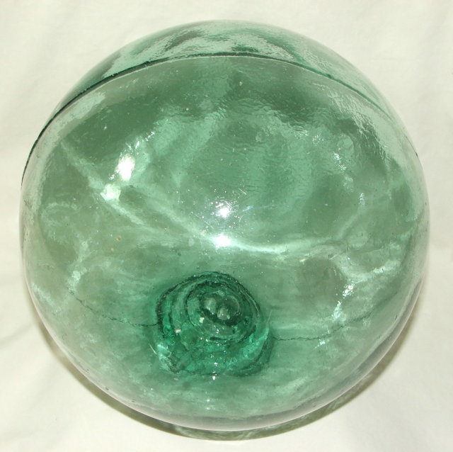 Large Green Glass Russian Fishing Float