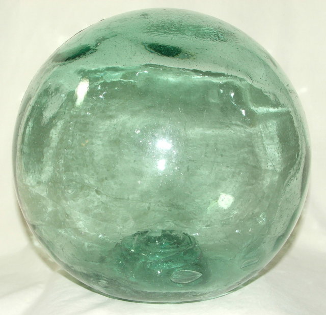 Large Green Glass Russian Fishing Float