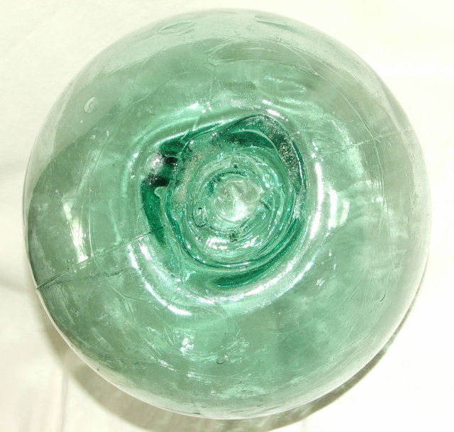 Large Green Glass Russian Fishing Float