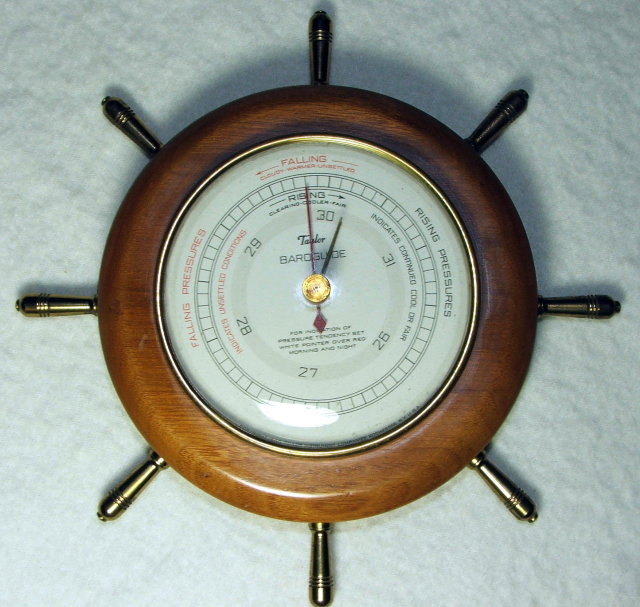 Taylor Ship's Wheel Baroguide Barometer, Circa 1940