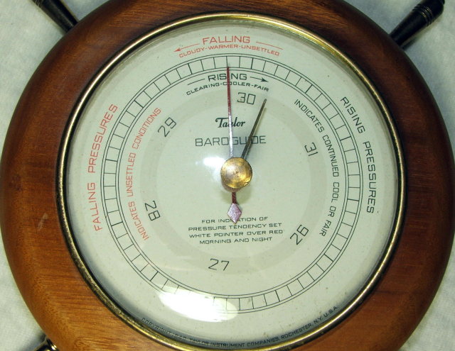 Taylor Ship's Wheel Baroguide Barometer, Circa 1940