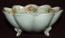 Nippon Noritake Fluted Nut Dish - Peach and Cream Blossoms